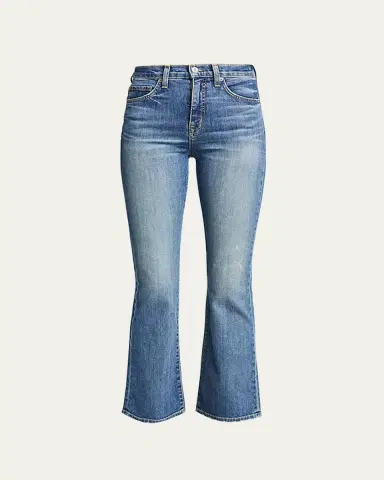 Nili Lotan Mid-Rise Bootcut Crop Jeans | Thumbnail 2 Nili Lotan Mid-Rise Bootcut Crop Jeans | Thumbnail 2