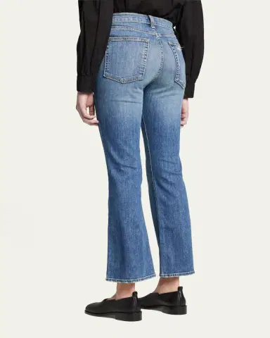 Nili Lotan Mid-Rise Bootcut Crop Jeans | Thumbnail 4 Nili Lotan Mid-Rise Bootcut Crop Jeans | Thumbnail 4