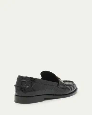 Versace Men's Croc-Effect Medusa Coin Bit Loafers | Thumbnail 4 Versace Men's Croc-Effect Medusa Coin Bit Loafers | Thumbnail 4