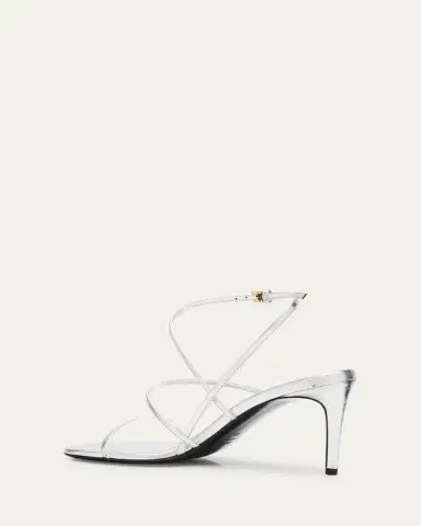 Khaite Strappy Metallic Ankle-Strap Sandals | Thumbnail 4 Khaite Strappy Metallic Ankle-Strap Sandals | Thumbnail 4