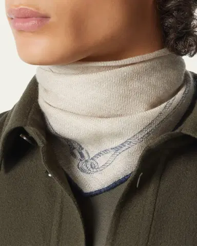 Loro Piana Men's Alare Cashmere and Silk Foulard | Thumbnail 2 Loro Piana Men's Alare Cashmere and Silk Foulard | Thumbnail 2