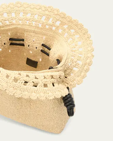 LOEWE x Paula's Ibiza Flamenco Medium Ruffled Clutch Bag in Raffia | Thumbnail 4 LOEWE x Paula's Ibiza Flamenco Medium Ruffled Clutch Bag in Raffia | Thumbnail 4