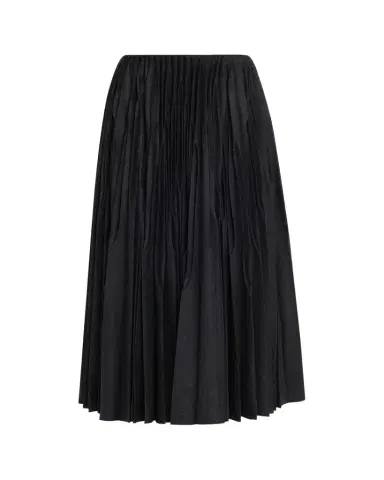 Alaïa Pleated Merino Flannel Midi Skirt | Thumbnail 1 Alaïa Pleated Merino Flannel Midi Skirt | Thumbnail 1