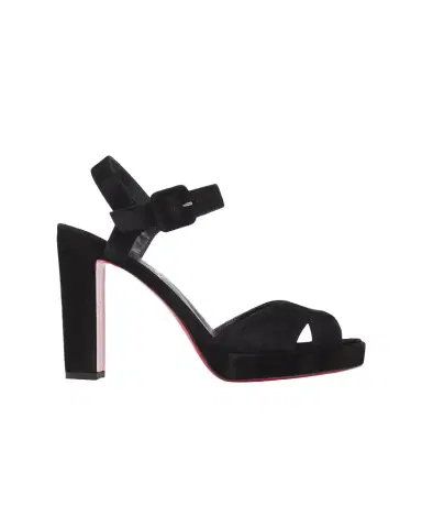 Christian Louboutin 100mm Cora Suede Platform Sandals | Thumbnail 1 Christian Louboutin 100mm Cora Suede Platform Sandals | Thumbnail 1