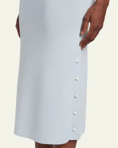 Jil Sander Button-Hem Wool Knit Midi Skirt | Thumbnail 5 Jil Sander Button-Hem Wool Knit Midi Skirt | Thumbnail 5