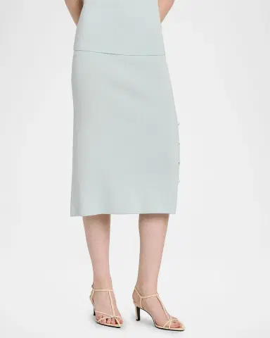 Jil Sander Button-Hem Wool Knit Midi Skirt | Thumbnail 10 Jil Sander Button-Hem Wool Knit Midi Skirt | Thumbnail 10
