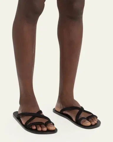 Tom Ford Men's Alfred Suede & Leather Toe-Ring Sandals | Thumbnail 2 Tom Ford Men's Alfred Suede & Leather Toe-Ring Sandals | Thumbnail 2