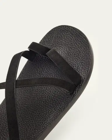 Tom Ford Men's Alfred Suede & Leather Toe-Ring Sandals | Thumbnail 5 Tom Ford Men's Alfred Suede & Leather Toe-Ring Sandals | Thumbnail 5