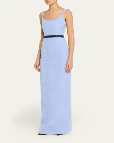 Markarian Robin Floral Cloque Gown | Thumbnail 4 Markarian Robin Floral Cloque Gown | Thumbnail 4
