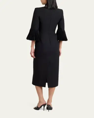 Valentino Garavani Embellished High-Collar Midi Dress | Thumbnail 3 Valentino Garavani Embellished High-Collar Midi Dress | Thumbnail 3