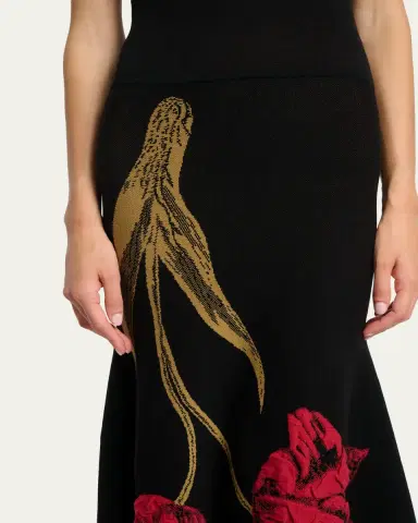 Erdem Tulip Jacquard Knit Sleeveless Midi Dress | Thumbnail 5 Erdem Tulip Jacquard Knit Sleeveless Midi Dress | Thumbnail 5