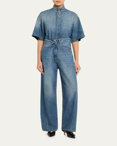 DARKPARK Ines Fold-Over Wide-Leg Jeans | Thumbnail 2 DARKPARK Ines Fold-Over Wide-Leg Jeans | Thumbnail 2