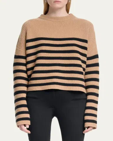 Altuzarra Tate Striped Wool-Cashmere Crewneck Sweater | Thumbnail 4 Altuzarra Tate Striped Wool-Cashmere Crewneck Sweater | Thumbnail 4