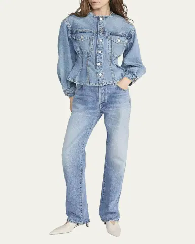 Frame The Nipped Collarless Jacket | Thumbnail 2 Frame The Nipped Collarless Jacket | Thumbnail 2