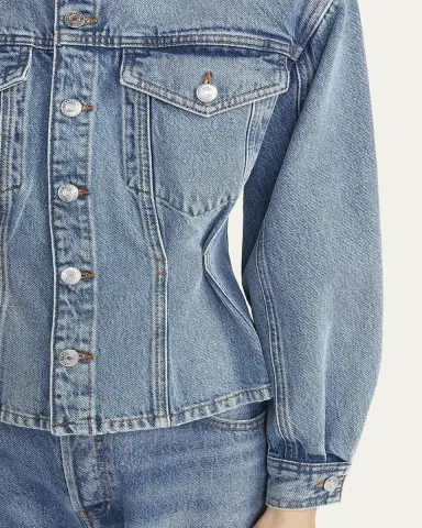 Frame The Nipped Collarless Jacket | Thumbnail 5 Frame The Nipped Collarless Jacket | Thumbnail 5