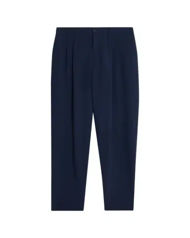 Giorgio Armani Men's Stretch Wool Seersucker Double-Pleat Trousers | Thumbnail 1 Giorgio Armani Men's Stretch Wool Seersucker Double-Pleat Trousers | Thumbnail 1