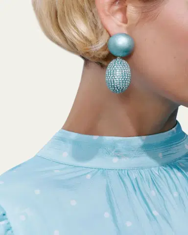 Saulé Selena Clip-On Earrings in Azure Dream | Thumbnail 2 Saulé Selena Clip-On Earrings in Azure Dream | Thumbnail 2