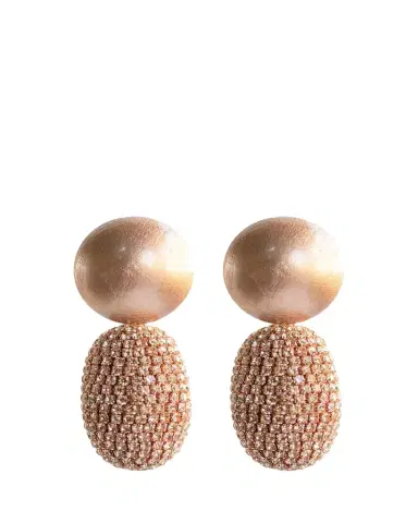 Saulé Selena Clip-On Earrings in Peach Sorbet | Thumbnail 1 Saulé Selena Clip-On Earrings in Peach Sorbet | Thumbnail 1