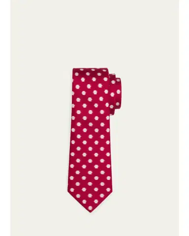 Giorgio Armani Men's Abstract Polka Dot Silk Tie | Thumbnail 1 Giorgio Armani Men's Abstract Polka Dot Silk Tie | Thumbnail 1