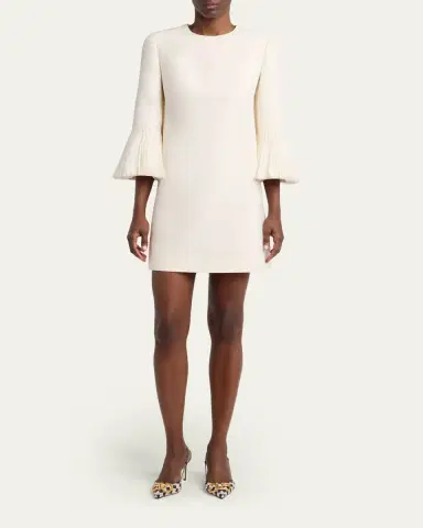 Valentino Garavani Embroidered Bell-Sleeve Mini Dress | Thumbnail 2 Valentino Garavani Embroidered Bell-Sleeve Mini Dress | Thumbnail 2