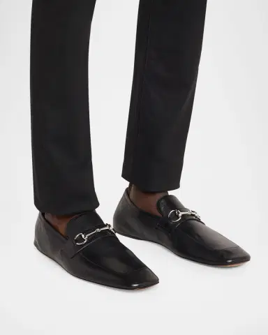 Gucci Men's Edgar Leather Bit Loafers with Foldable Heel | Thumbnail 6 Gucci Men's Edgar Leather Bit Loafers with Foldable Heel | Thumbnail 6