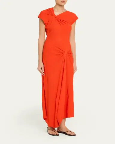 A.L.C. Willa Gathered Asymmetric Slip Dress | Thumbnail 4 A.L.C. Willa Gathered Asymmetric Slip Dress | Thumbnail 4