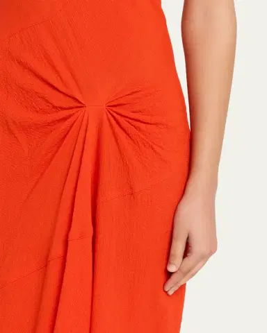 A.L.C. Willa Gathered Asymmetric Slip Dress | Thumbnail 5 A.L.C. Willa Gathered Asymmetric Slip Dress | Thumbnail 5