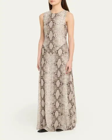 Ronny Kobo Uzina Sleeveless Python-Print Maxi Dress | Thumbnail 4 Ronny Kobo Uzina Sleeveless Python-Print Maxi Dress | Thumbnail 4
