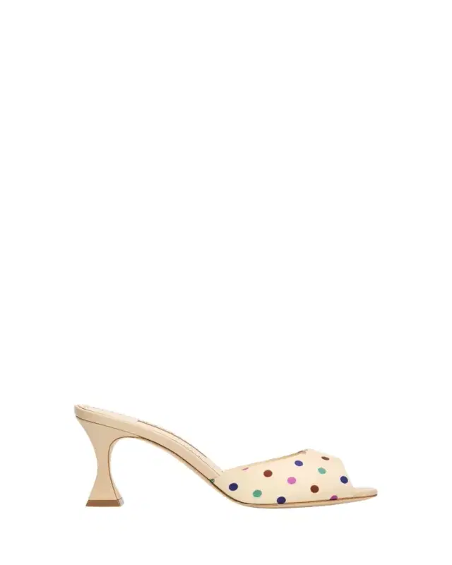 50mm Jadaron Polka-Dot Twill Mules 50mm Jadaron Polka-Dot Twill Mules