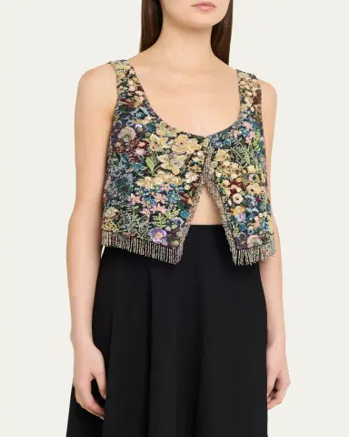 Kobi Halperin Hazel Tapestry Beaded Vest | Thumbnail 4 Kobi Halperin Hazel Tapestry Beaded Vest | Thumbnail 4