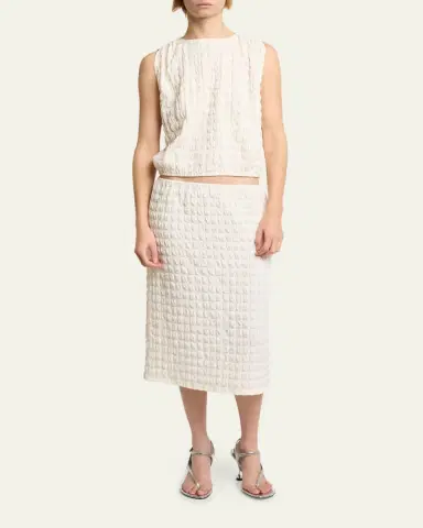 Proenza Schouler White Label Bradley Textured Crewneck Top | Thumbnail 2 Proenza Schouler White Label Bradley Textured Crewneck Top | Thumbnail 2