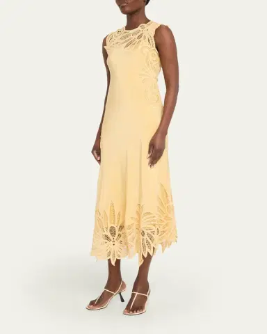 Ulla Johnson Idra Embroidered Silk Dress | Thumbnail 4 Ulla Johnson Idra Embroidered Silk Dress | Thumbnail 4
