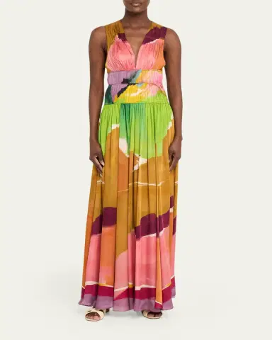 Ulla Johnson x Helen Frankenthaler Boheme Silk-Chiffon Gown | Thumbnail 2 Ulla Johnson x Helen Frankenthaler Boheme Silk-Chiffon Gown | Thumbnail 2