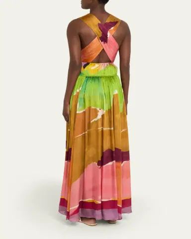 Ulla Johnson x Helen Frankenthaler Boheme Silk-Chiffon Gown | Thumbnail 3 Ulla Johnson x Helen Frankenthaler Boheme Silk-Chiffon Gown | Thumbnail 3