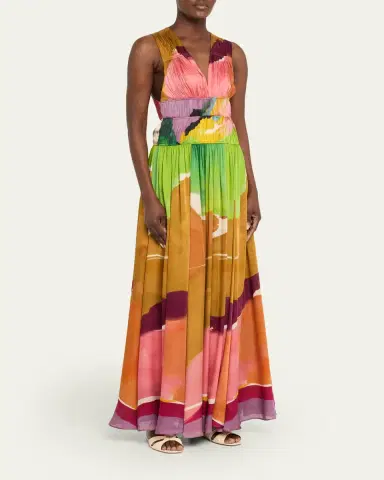 Ulla Johnson x Helen Frankenthaler Boheme Silk-Chiffon Gown | Thumbnail 4 Ulla Johnson x Helen Frankenthaler Boheme Silk-Chiffon Gown | Thumbnail 4