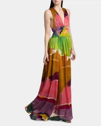 Ulla Johnson x Helen Frankenthaler Boheme Silk-Chiffon Gown | Thumbnail 6 Ulla Johnson x Helen Frankenthaler Boheme Silk-Chiffon Gown | Thumbnail 6