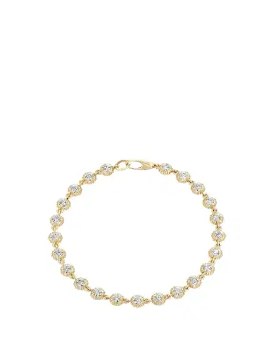 Lizzie Mandler Fine Jewelry Fluted Round Button Tennis Bracelet with Diamonds | Thumbnail 1 Lizzie Mandler Fine Jewelry Fluted Round Button Tennis Bracelet with Diamonds | Thumbnail 1