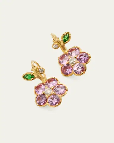 Paul Morelli 18k Gold Wild Child Pink Sapphire Drop Earrings | Thumbnail 3 Paul Morelli 18k Gold Wild Child Pink Sapphire Drop Earrings | Thumbnail 3