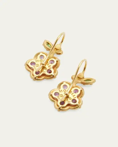 Paul Morelli 18k Gold Wild Child Pink Sapphire Drop Earrings | Thumbnail 4 Paul Morelli 18k Gold Wild Child Pink Sapphire Drop Earrings | Thumbnail 4