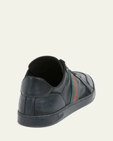 Gucci Men's Coda Leather Low-Top Sneakers | Thumbnail 2 Gucci Men's Coda Leather Low-Top Sneakers | Thumbnail 2