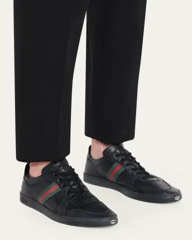 Gucci Men's Coda Leather Low-Top Sneakers | Thumbnail 8 Gucci Men's Coda Leather Low-Top Sneakers | Thumbnail 8