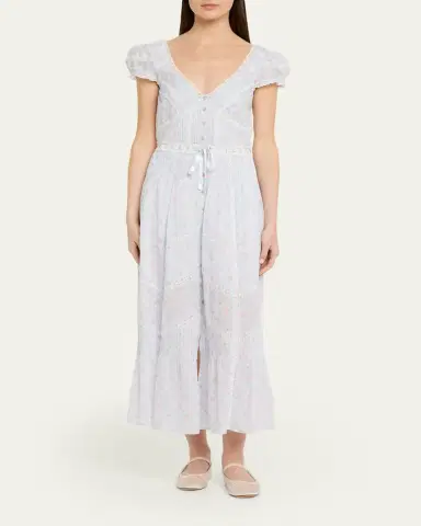LoveShackFancy Aurela Floral Cotton Maxi Dress | Thumbnail 2 LoveShackFancy Aurela Floral Cotton Maxi Dress | Thumbnail 2