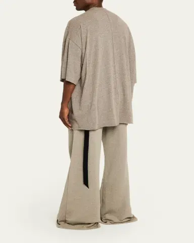 DRKSHDW RICK OWENS Men's Oversized Raw-Edge Crewneck T-Shirt | Thumbnail 3 DRKSHDW RICK OWENS Men's Oversized Raw-Edge Crewneck T-Shirt | Thumbnail 3