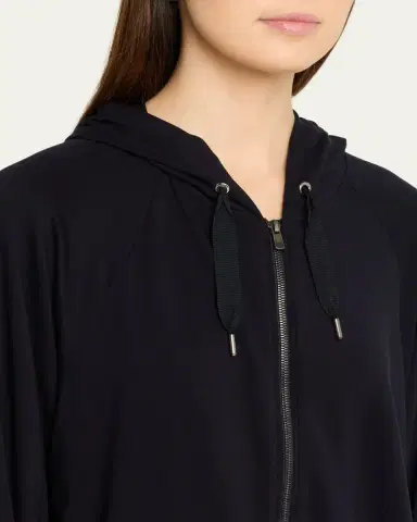 MAJESTIC FILATURES Stretch Zip Hoodie | Thumbnail 5 MAJESTIC FILATURES Stretch Zip Hoodie | Thumbnail 5