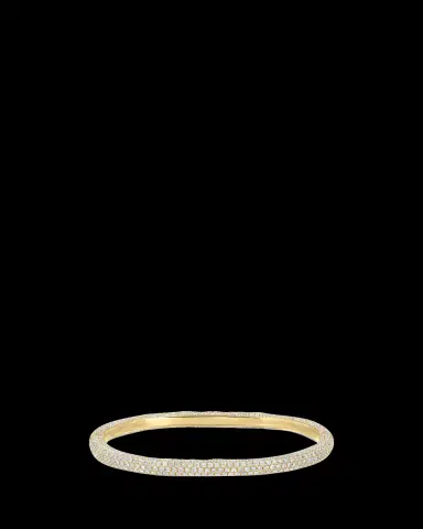 Anita Ko 18K Yellow Gold Pave Diamond Cosmo Oval Bangle | Thumbnail 2 Anita Ko 18K Yellow Gold Pave Diamond Cosmo Oval Bangle | Thumbnail 2