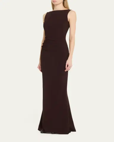 Chiara Boni La Petite Robe Ajour Bateau-Neck Mermaid Gown | Thumbnail 4 Chiara Boni La Petite Robe Ajour Bateau-Neck Mermaid Gown | Thumbnail 4