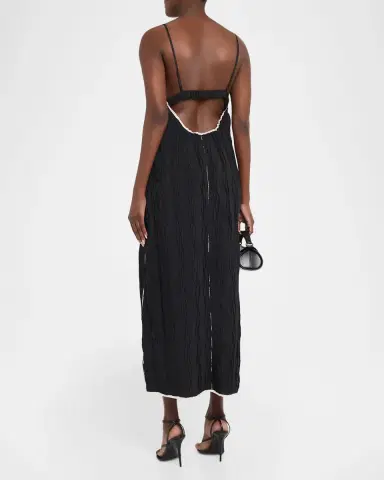 SIMKHAI Leah Textured Sleeveless Midi Dress | Thumbnail 7 SIMKHAI Leah Textured Sleeveless Midi Dress | Thumbnail 7