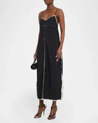 SIMKHAI Leah Textured Sleeveless Midi Dress | Thumbnail 8 SIMKHAI Leah Textured Sleeveless Midi Dress | Thumbnail 8