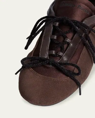 Simone Rocha Cutout Mixed Leather Ballerina Sneakers | Thumbnail 2 Simone Rocha Cutout Mixed Leather Ballerina Sneakers | Thumbnail 2