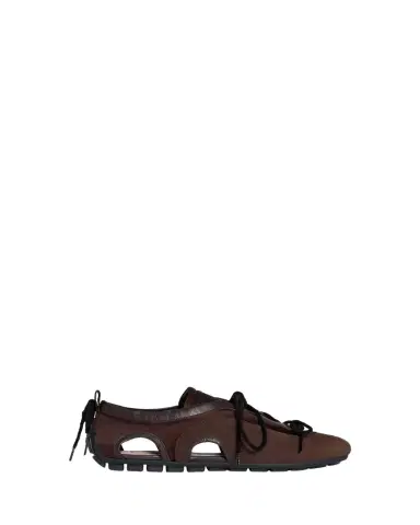 Simone Rocha Cutout Mixed Leather Ballerina Sneakers | Thumbnail 1 Simone Rocha Cutout Mixed Leather Ballerina Sneakers | Thumbnail 1
